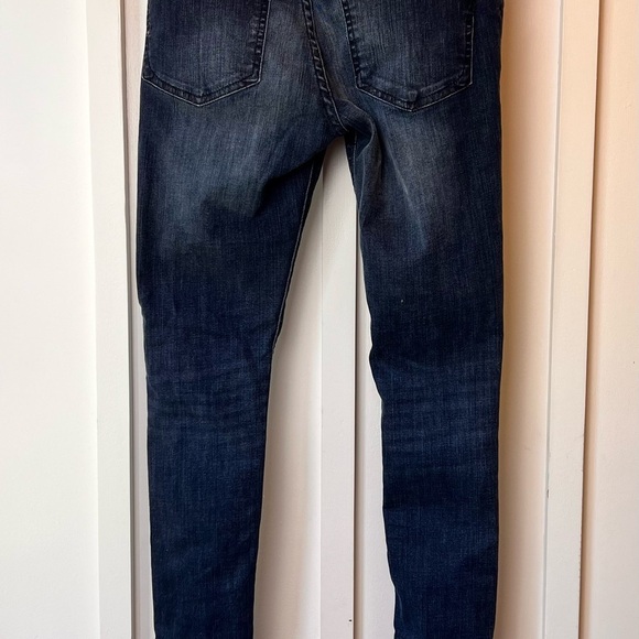 Express Legging Jeans Mid Rise Dark Wash Womens Size 4 R Low Rise Skinny - Picture 7 of 8